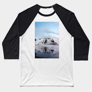 Vestrahorn Mountains by the Black Sand Beach in East Iceland Winter Photography Baseball T-Shirt